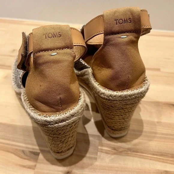 Toms Marisol Espadrille Wedge sz9.5 - Picture 3 of 4